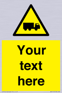 Custom Lorry Hazard Sign